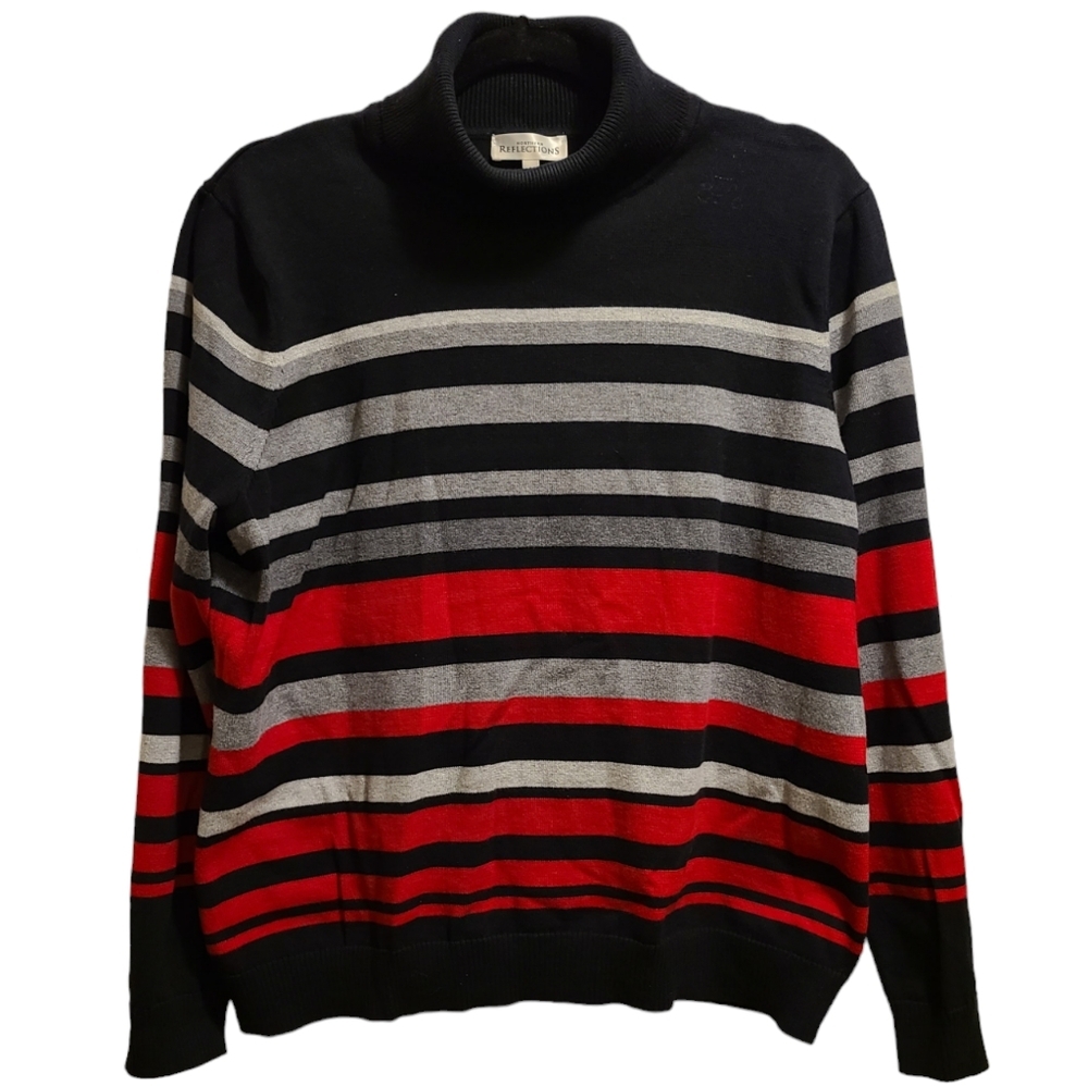 Northern Reflections striped turtleneck sweater XL